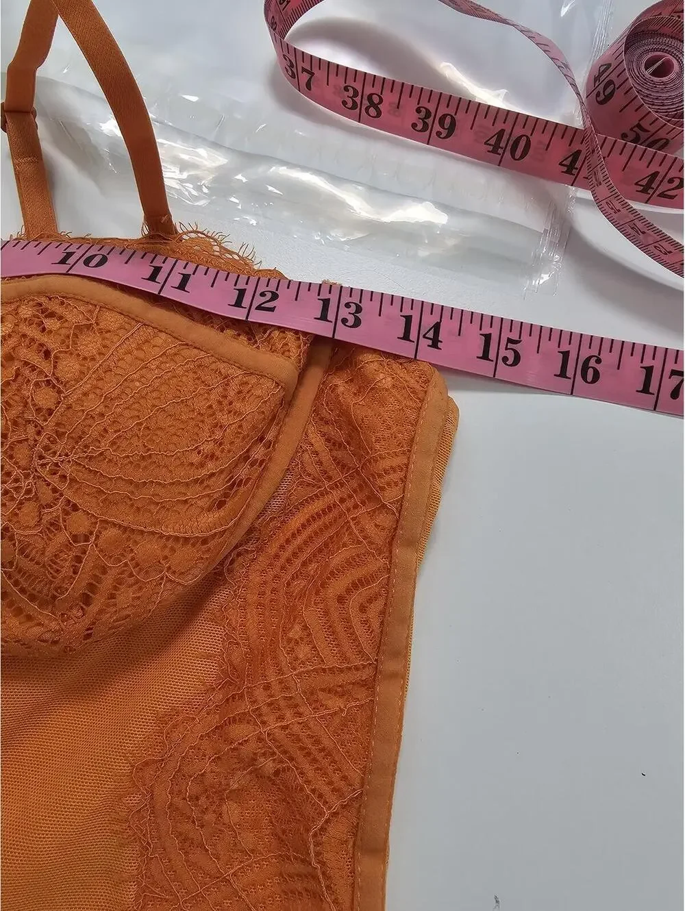 Garage Orange Mesh & Lace Bustier Corset Top - Picture 10 of 12